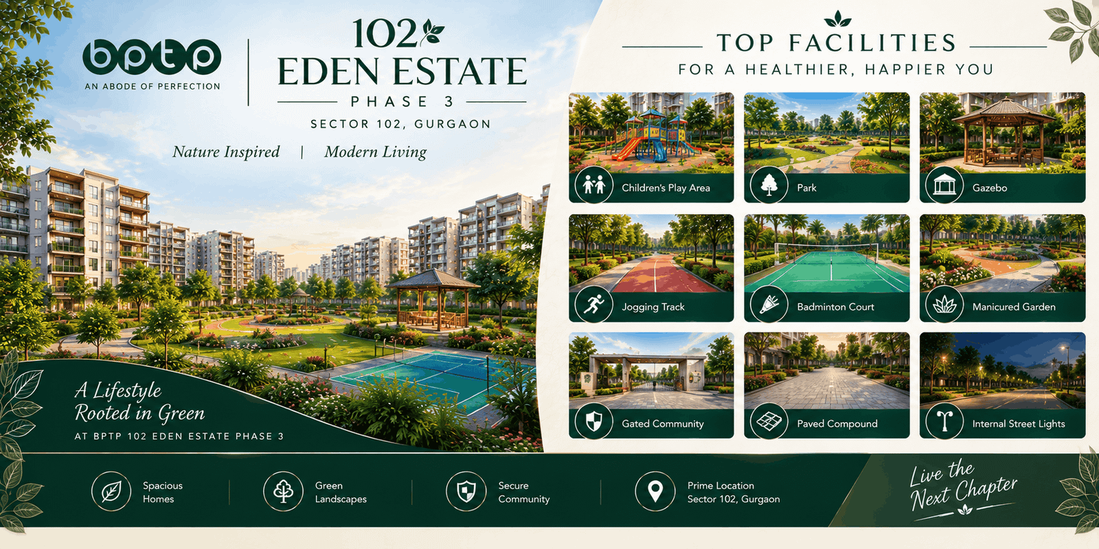 BPTP 102 Eden Estate Phase 3 Sector 102 Gurgaon | Discover a Distinctive Address for Your Dream Home