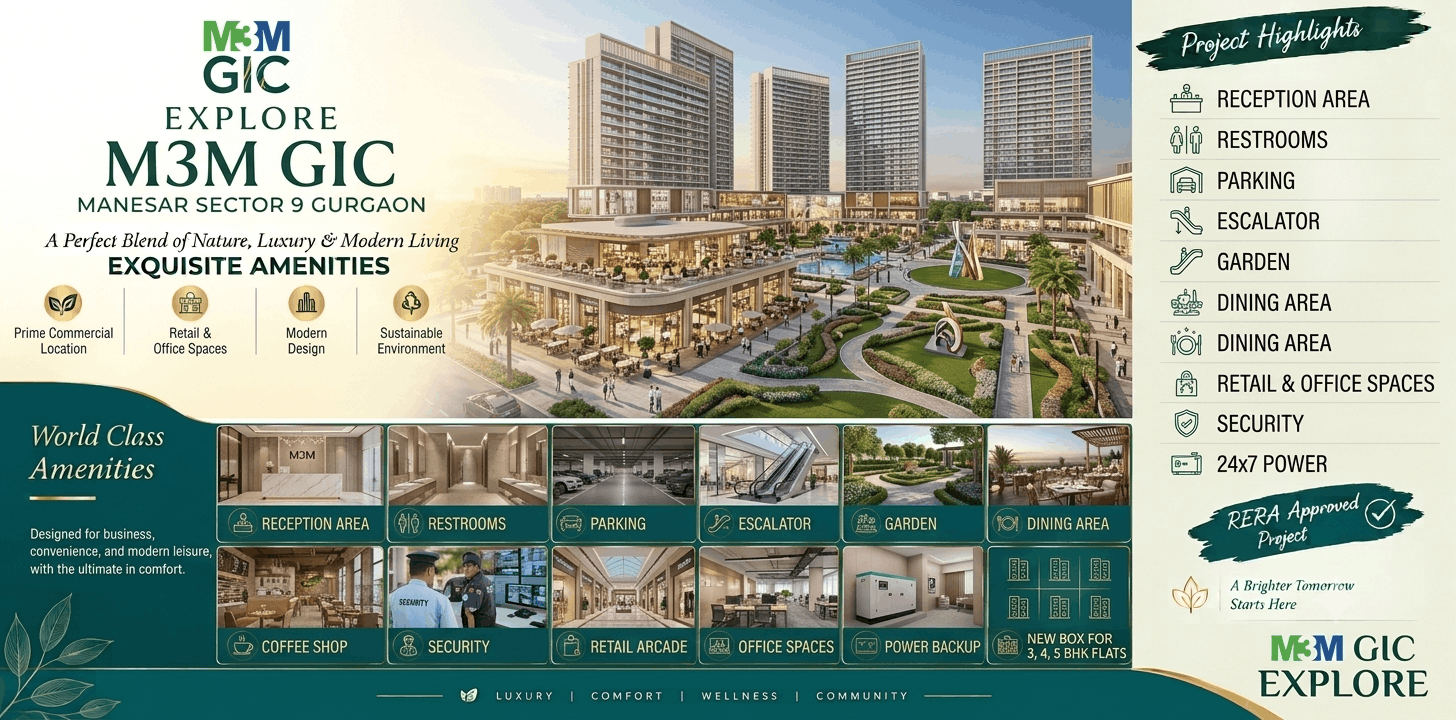 M3M GIC Manesar Sector 9 Gurgaon | Discover a Dynamic Destination for Future-Ready Enterprises