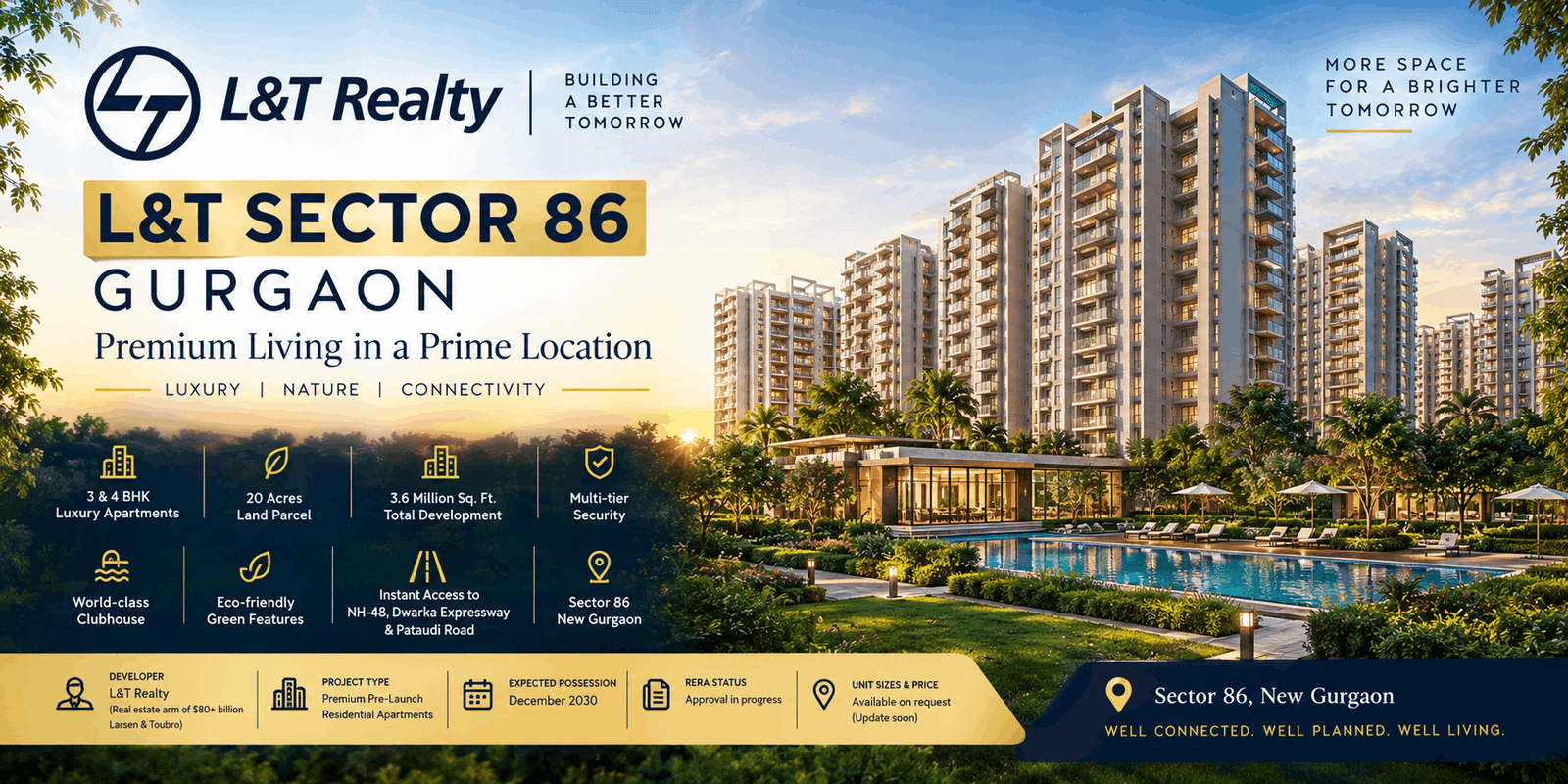 L&T Sector 86 Gurgaon | Contemporary Homes in a Well-Connected Location
