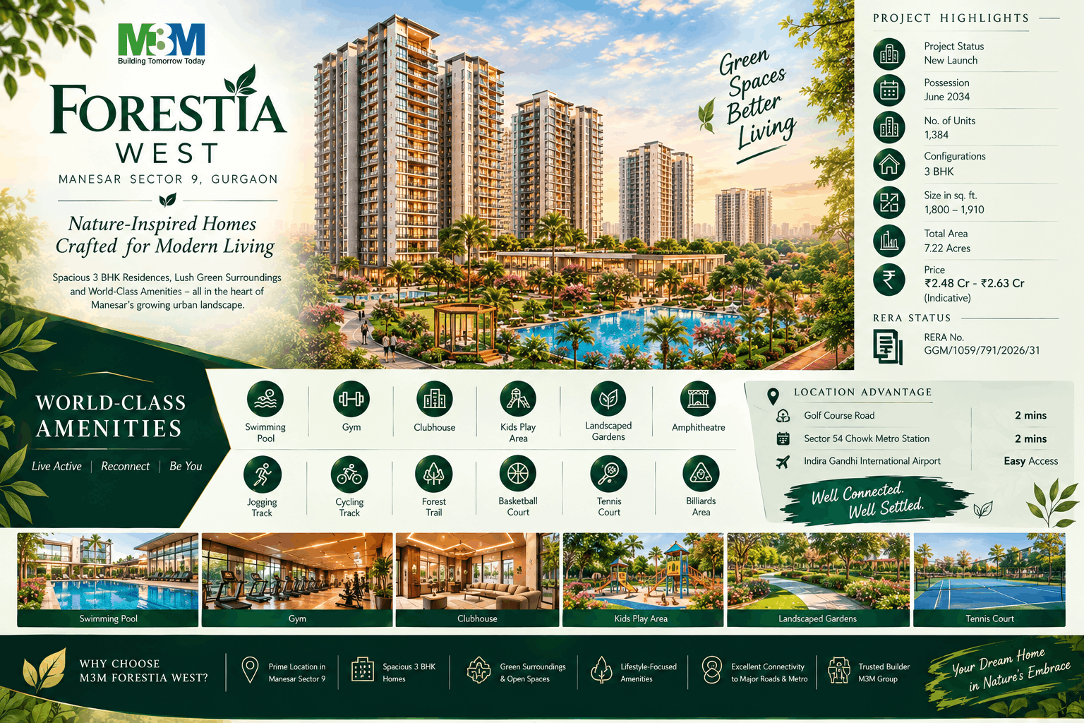 M3M Forestia West | Contemporary Residences Surrounded by Green Serenity