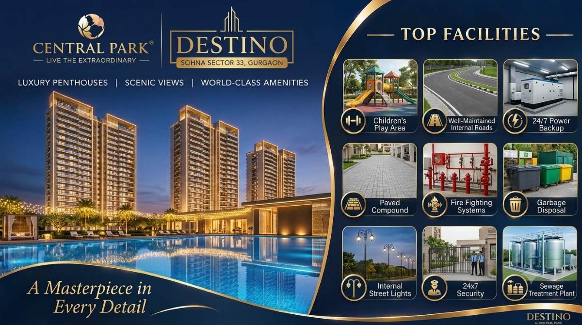 Destino Central Park Sector 33 Gurgaon | Experience Sophistication Beyond the Ordinary