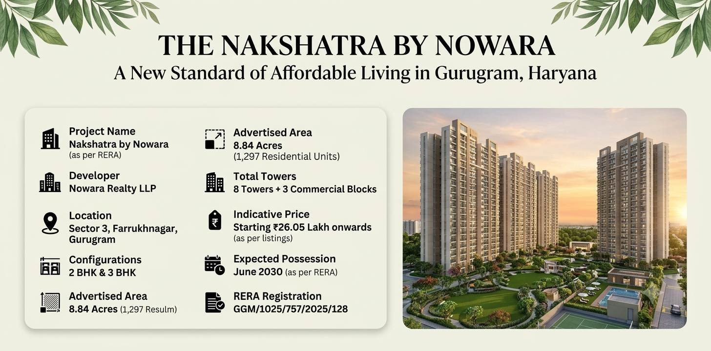 Nowara Nakshatra Gurgaon | Price & Project Details