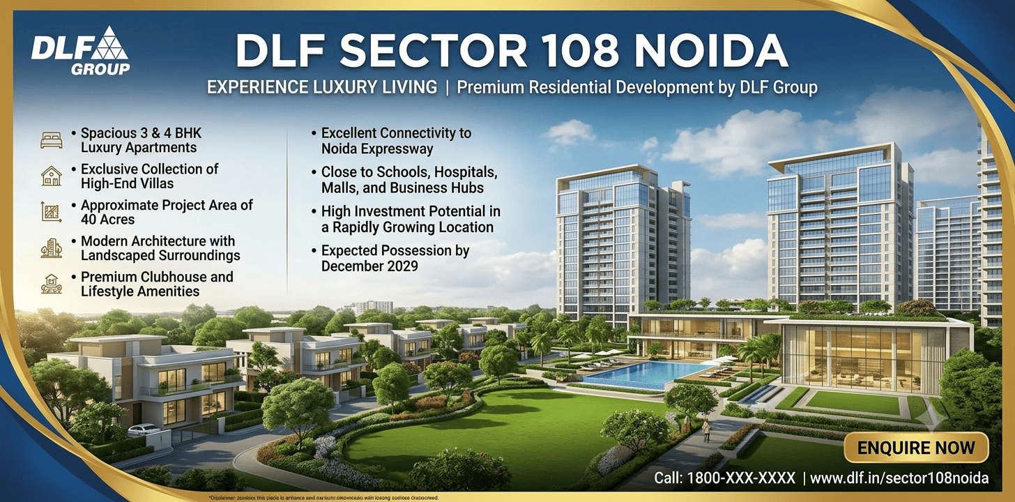 DLF Sector 108 Noida | Premium 3 & 4 BHK Residences for Modern Living