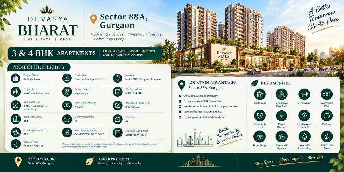 Devasya Bharat Sector 88A Gurgaon – Modern Family Homes