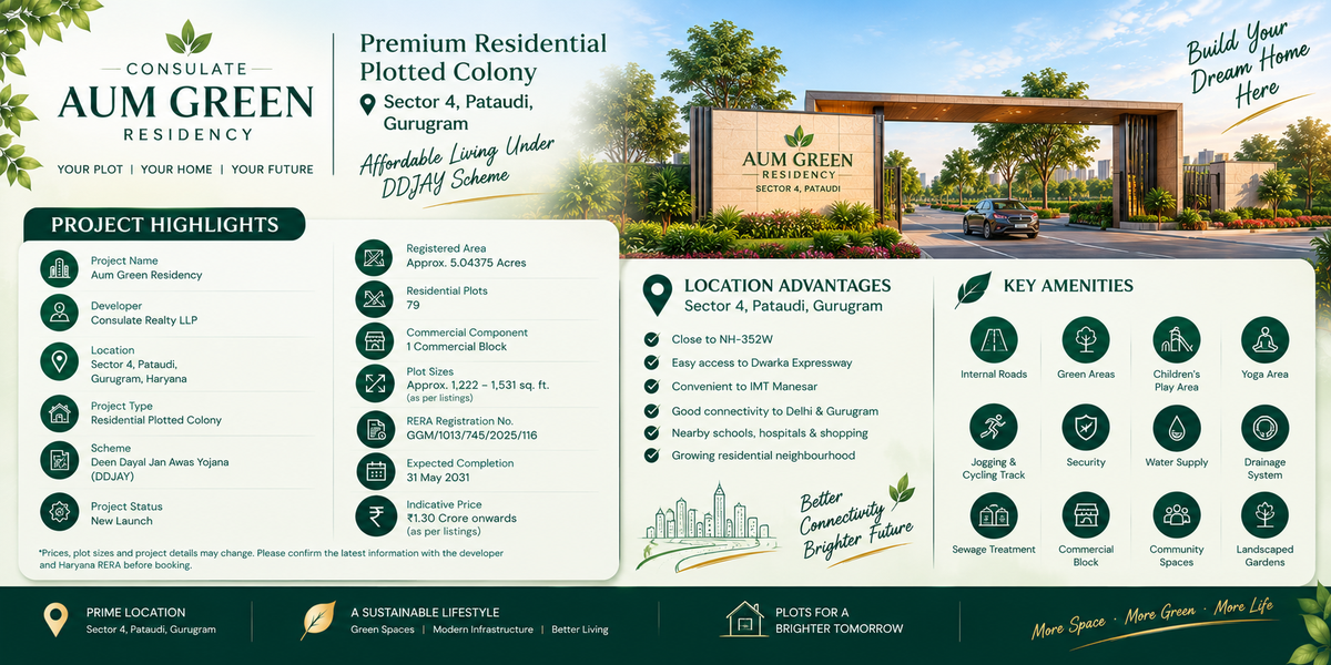 Consulate Aum Green Residency Sector 4 Gurgaon – Modern Living