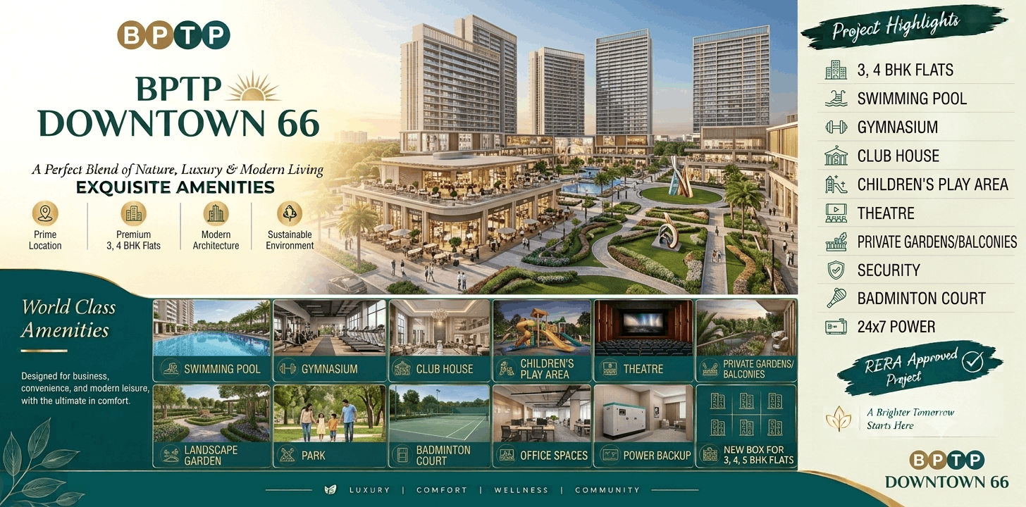 BPTP Downtown 66 Gurgaon | Discover a New Benchmark for Contemporary Living