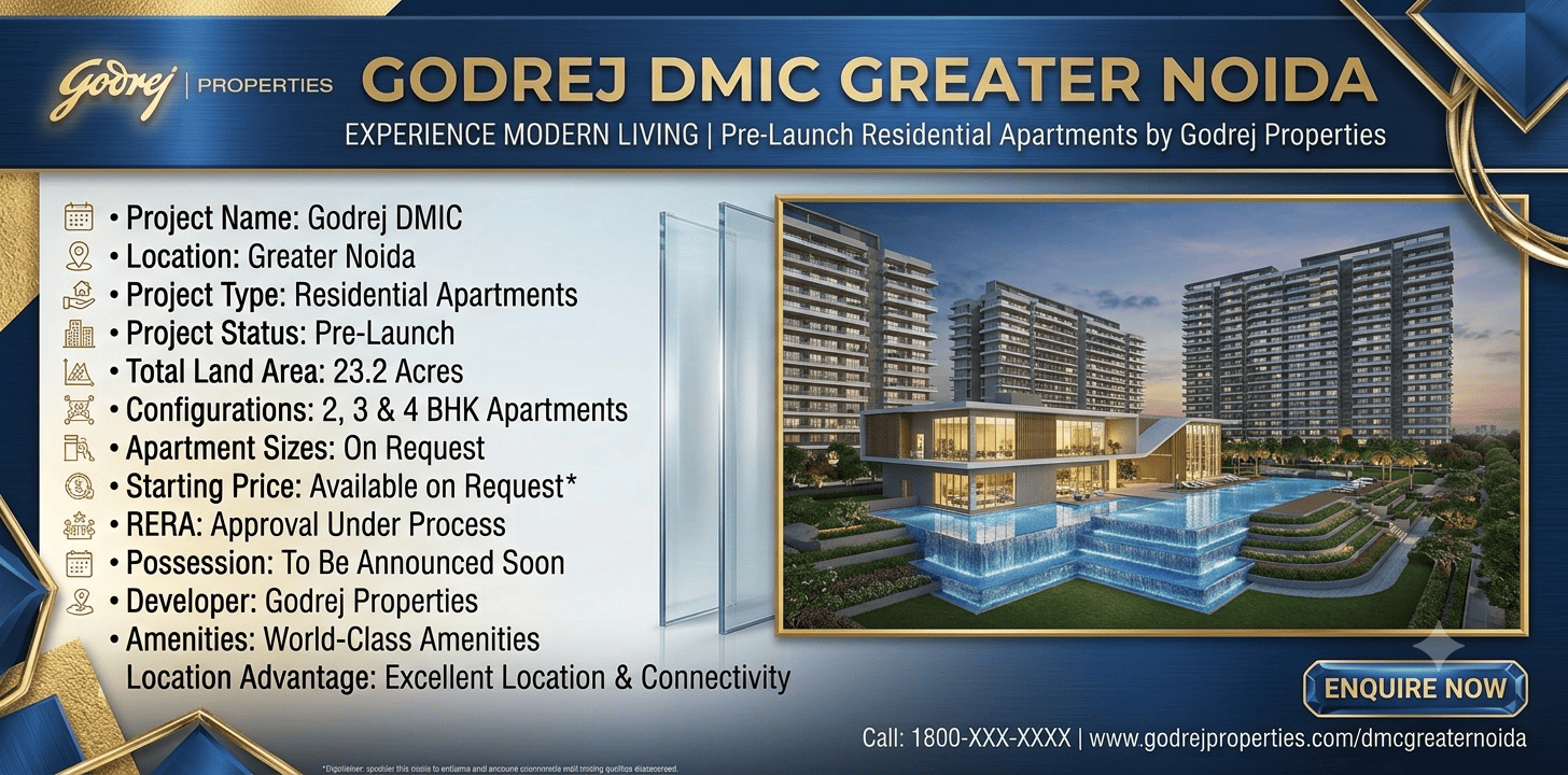 Godrej DMIC Greater Noida | Modern 2, 3 & 4 BHK Homes for Elevated Living