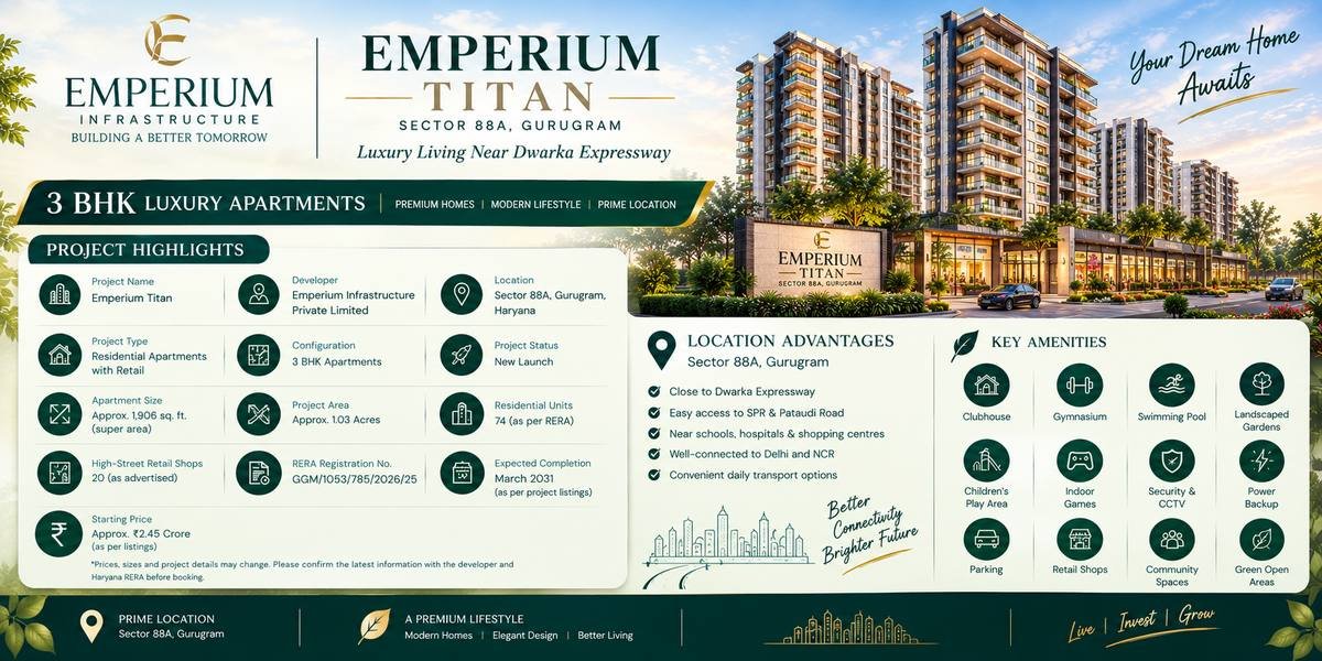Emperium Titan Sector 88A Gurgaon – Contemporary Living